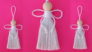 Easy Macrame Christmas angel tutorial for beginners  | Makrome Melek Yapımı