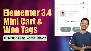 How to use Elementor mini-cart & Woocommerce tags - Elementor 3.4 Pro update