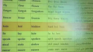 Irregular verbs 2 (Dari)