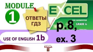 Excel 6, p. 8, ex.3. Module 1. Use of English 1b. Видеоурок, ГДЗ, ответы и объяснения