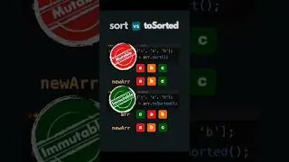 sort vs tosort javascript #javascript #coding #css #react
