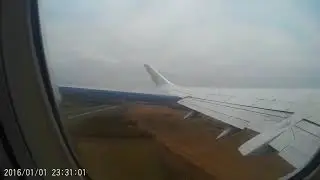 Взлет Б-737-500 из Рощино во Внуково