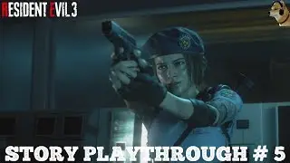 Resident Evil 3 Remake Story Playthrough # 5 - Nightmare Mode - Infinite Ammo