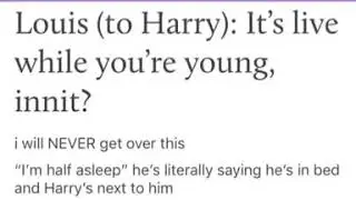 Louis in a phone interview while with Harry