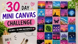 30 Days Mini Canvas Challenge 🎨✨ | Day 1