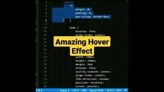 CSS Tutorial | Amazing Hover Effect 