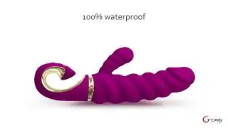 Вибратор с двумя моторами Gvibe Gcandy - Sweet Raspberry из материала BioSkin -  18 см