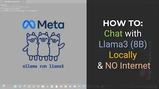 HOW TO: Chat with LLAMA3-8B Locally Without Internet