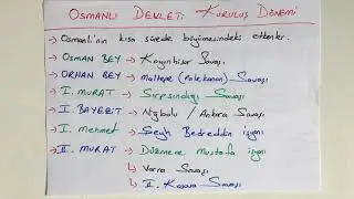 5) Osmanlı Devleti Kuruluş Dönemi Genel Tekrar | Tyt, Ayt, Kpss Tarih 2024