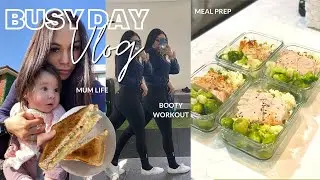 DAILY VLOG Meal Prep With Me, Booty Workout Routine!