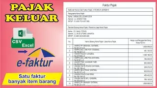 Pajak keluaran e faktur || Satu faktur banyak item barang