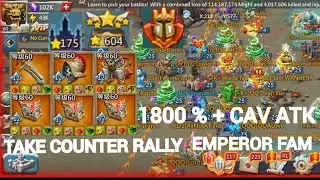 Mega Rally Trap TAKE COUNTER RALLY EMPEROR FAM WITH FAKE GEARS..Lords mobil