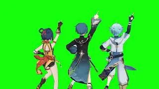 【Genshin Impact MMD】Xiangling, Xingqiu, Chongyun | 小苹果 Little Apple