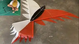 Membuat layangan burung motif merah putih