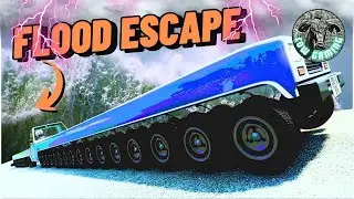 BeamNG: Escaping the Flood With a 64 Wheel Pigeon!
