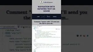 ✨ Navigation with rotating text on hover ✨