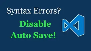 VS Code  — Disable Auto Save when Errors