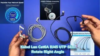 Vention 🔥 Kabel Lan Cat6A Ethernet RJ45  🔥 Rotate Right Angle Slim Type 🔥 Unboxing & Quick Review