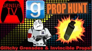 Glitchy Grenades & Invincible Props! | Gmod Prop Hunt Funny Moments