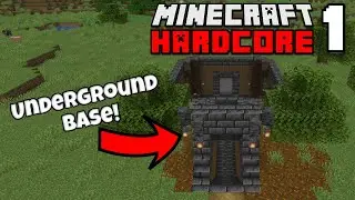 I Built a Underground Base in Hardcore Minecraft Day 1 ! (#1)