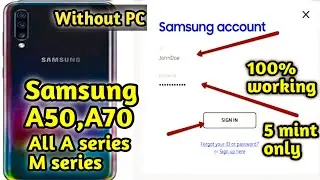 Samsung a70 samsung account remove 2023 || samsung account bypass 2023