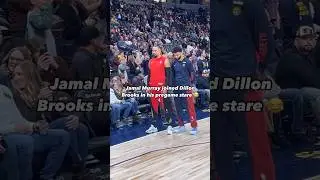 Jamal Murray joined Dillon Brooks in his pregame stare 😂😂😂