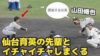 【顔芸やめろ(笑)】山田脩也さん、キツイ練習中に仙台育英の先輩から笑わされて珍しく反抗的になる【阪神秋季キャンプ】