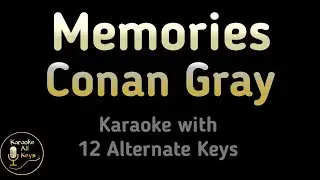 Memories Karaoke - Conan Gray Instrumental Lower Higher Female Original Key