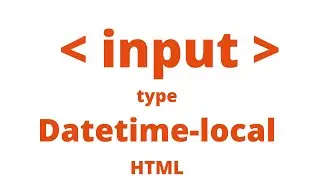 input type datetime-local in html | datetime-local | HTML input type datetime-local in hindi #79