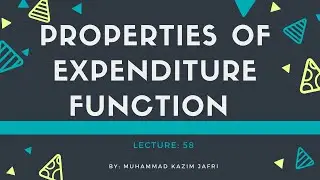 Properties of Expenditure Function