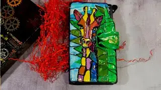 Кошелек из полимерной глины.Лепим жирафа в технике мозайка