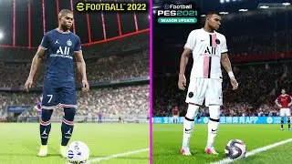 🔥PES 2021 vs eFootball 2022 Comparison😱| Unreal Engine vs Fox Engine Realism Mod