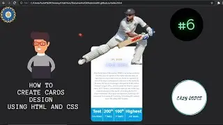 #6 CSS Player Card  How to Create Card using HTML & CSS | HTML CSS3 Tutorials 2021
