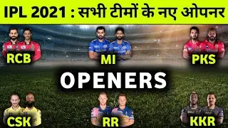 IPL 2021 : All Teams Dangerous Openers List || IPL 2021 All Teams New Openers After Auction