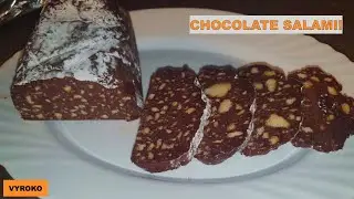 How To Make Easy Chocolate Salami | (Quick 15 minutes Recipe!) | Italian Dessert | Vyroko