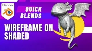 How to enable Wireframe On Shaded in Blender 3D - Quick Blends
