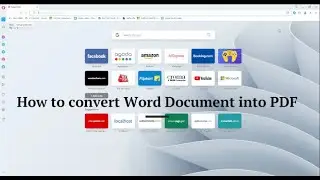 How to Convert Word Document into PDF  Online
