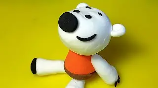 Тучка из пластилина. Мимимишки из пластилина. Plasticine bear DIY clay craft.