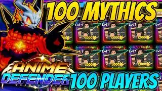 Giving 100 Players Meta Mythic Units IN Anime Defenders.. *INSANE*