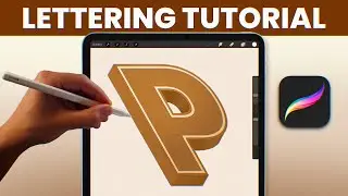 3D Isometric Lettering in Procreate
