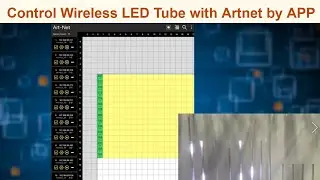 How to control wireless battery led tube with Artnet mode through APP to do the pixel program