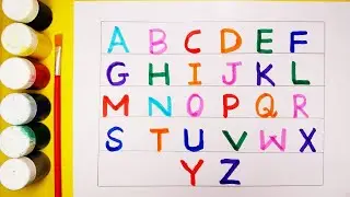 Learn Capital Alphabets A B C with color names - Learn how to write Uppercase English Letters | ABC