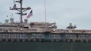 USS Kitty Hawk Port Brownsville Towed Demolished