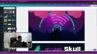 Retro Neon Twitch Background Clip