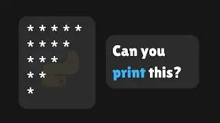 Python Pattern: Downward Half-Pyramid of Stars  | VS Code