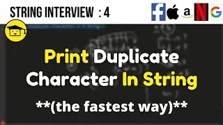 Find Duplicate Characters In A String