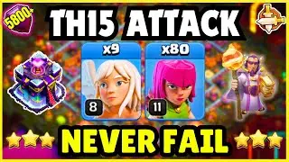 Best Th15 Attack Strategy | 9 HEALERS + 80 ARCHERS (Clash of Clans)