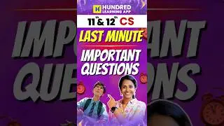 11th & 12th Computer science last minute important questions Quarterly Exam 2025