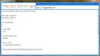 Convert string to upper case and lower case c code example