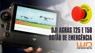 Acidente ou queda dos drones DJI Agras T50 e T25. Utilize esse comando de emergência